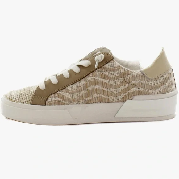 New Women's Dolce Vita Zina Sneakers size 8 Wheat Raffia - Picture 2 of 8